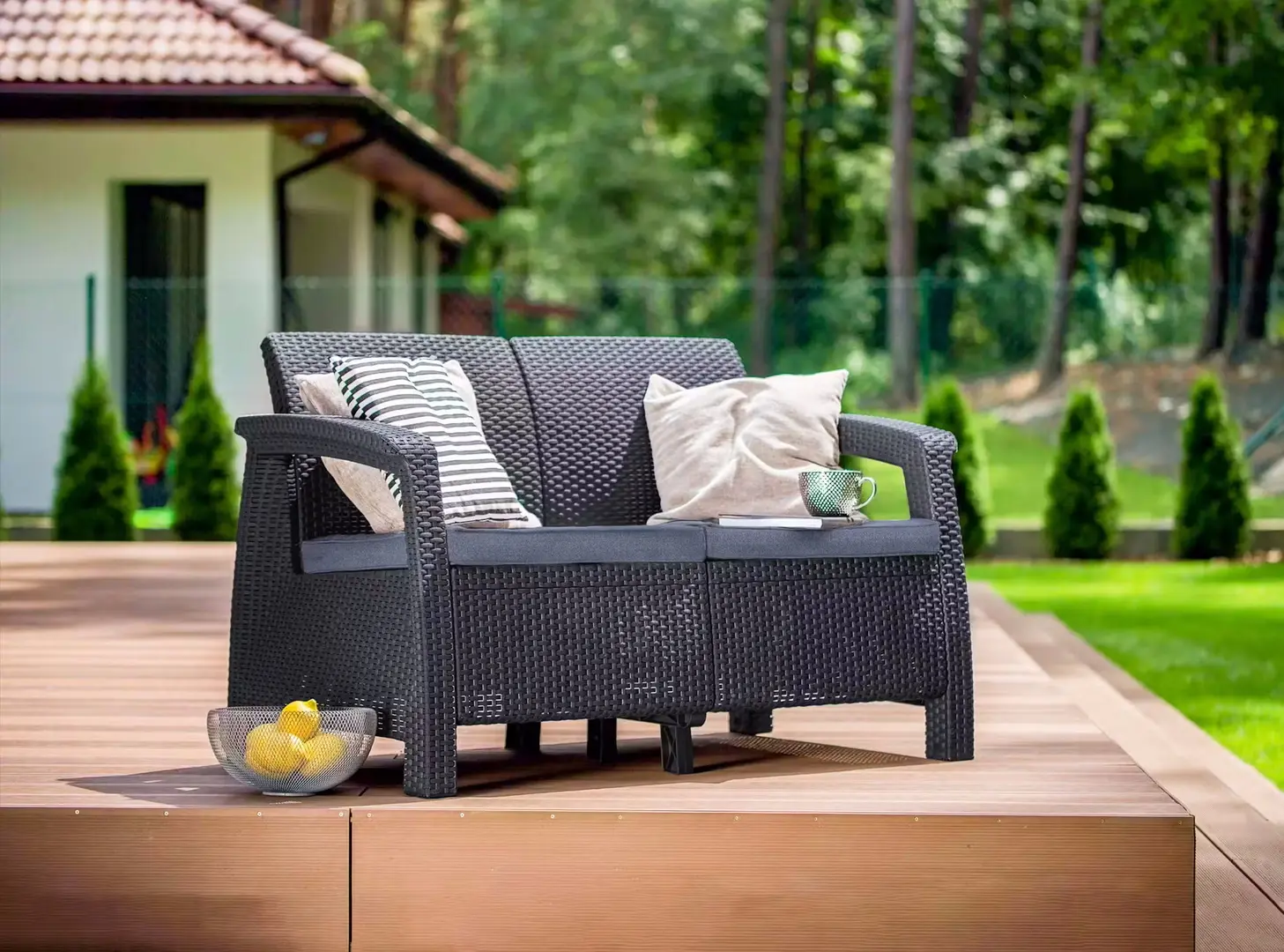 Set mobilier de gradina Heniver Novara 3+2+1+1+T (Anthracite) - 4