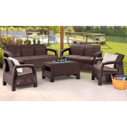 Set mobilier de gradina Heniver Novara 3+2+1+1+T (Brown)