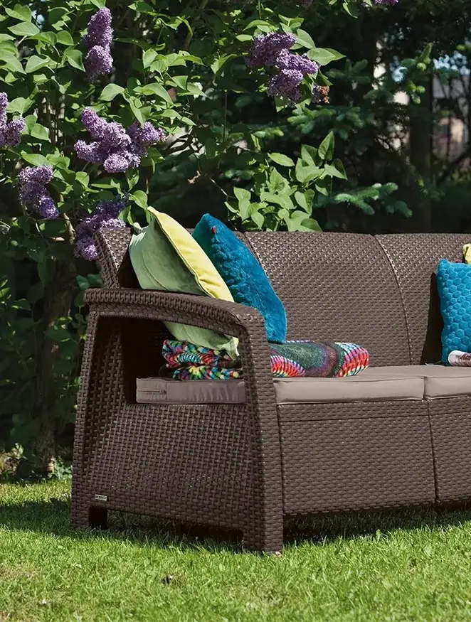 Set mobilier de gradina Heniver Novara 3+2+1+1+T (Brown) - 6