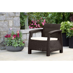 Set mobilier de gradina Heniver Novara 3+2+1+1+T (Brown) Thumb