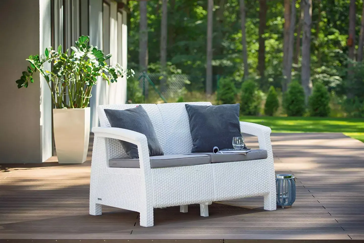 Set mobilier de gradina Heniver Novara 3+2+1+1+T (White) - 5