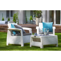 Set mobilier de gradina Heniver Novara 3+2+1+1+T (White) Thumb