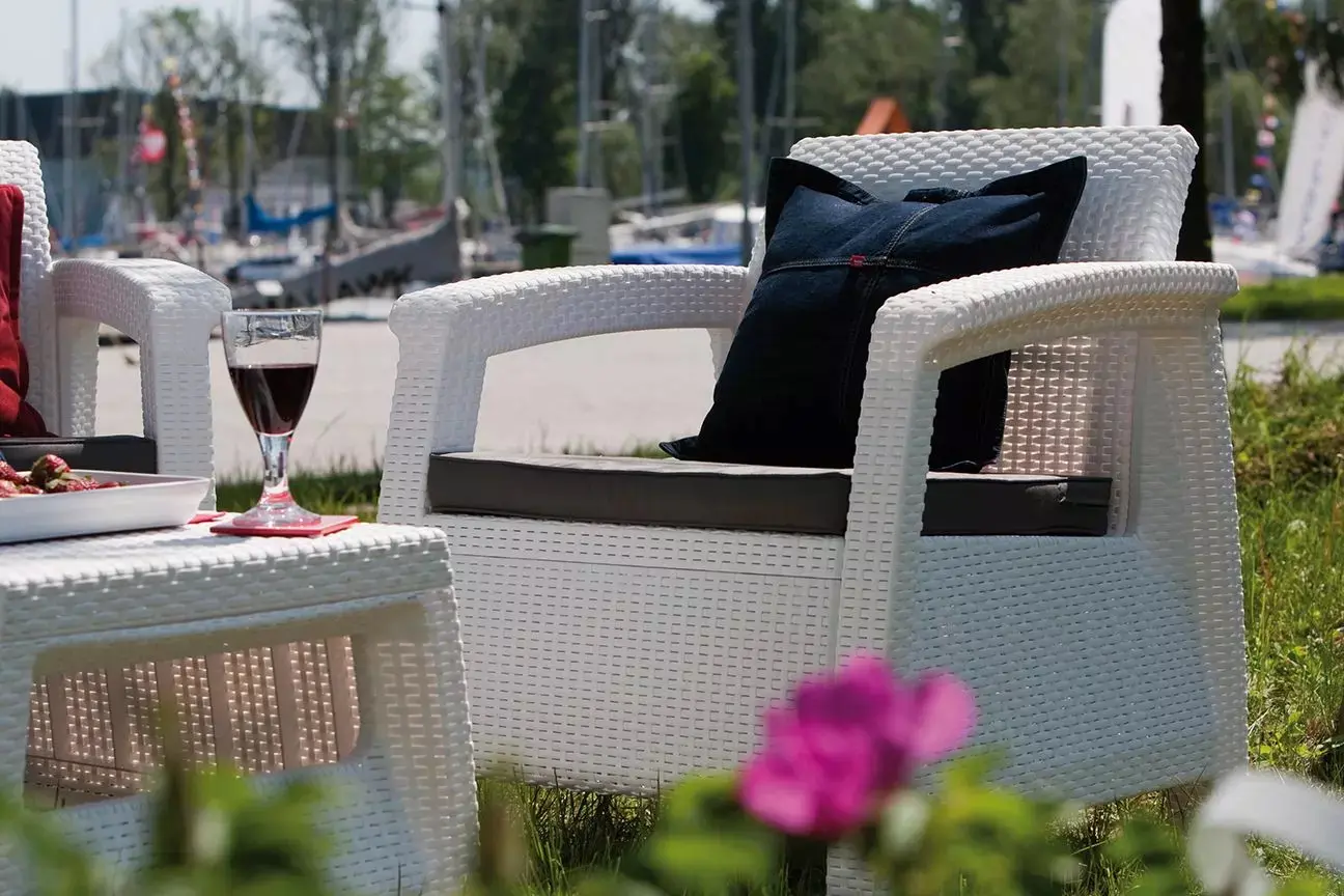 Set mobilier de gradina Heniver Novara 3+2+1+1+T (White) - 7