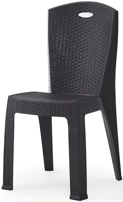 Set mobilier de gradina Heniver Rattan Table 120x70 + Paris Anthracite (1+4)