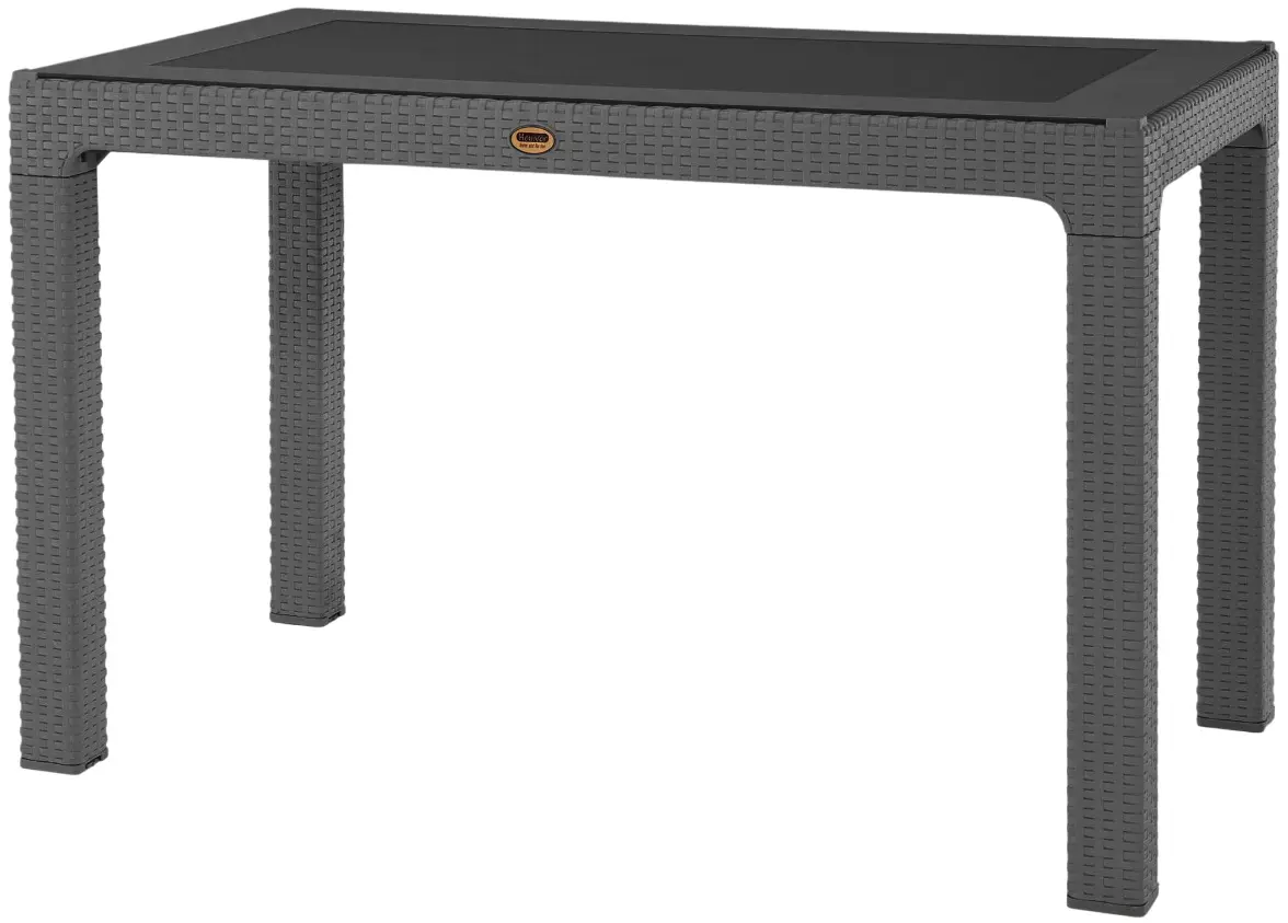 Set mobilier de gradina Heniver Rattan Table 120x70 + Vector Anthracite (1+4)