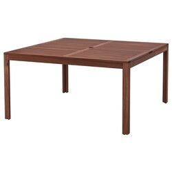 Set mobilier de gradina Ikea Applaro 8 scaune pliante/masa plianta (Vopsit Maro/Kuddarna Gri) Thumb