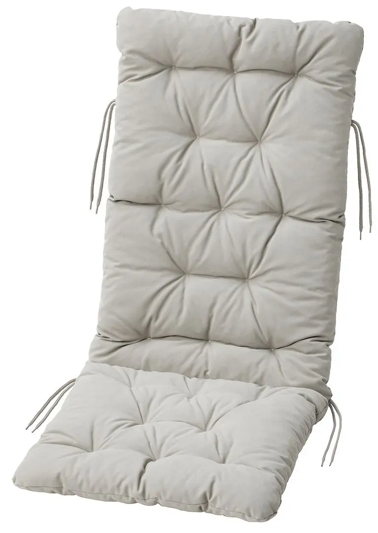 Set mobilier de gradina Ikea Applaro 8 scaune pliante/masa plianta (Vopsit Maro/Kuddarna Gri) - 4