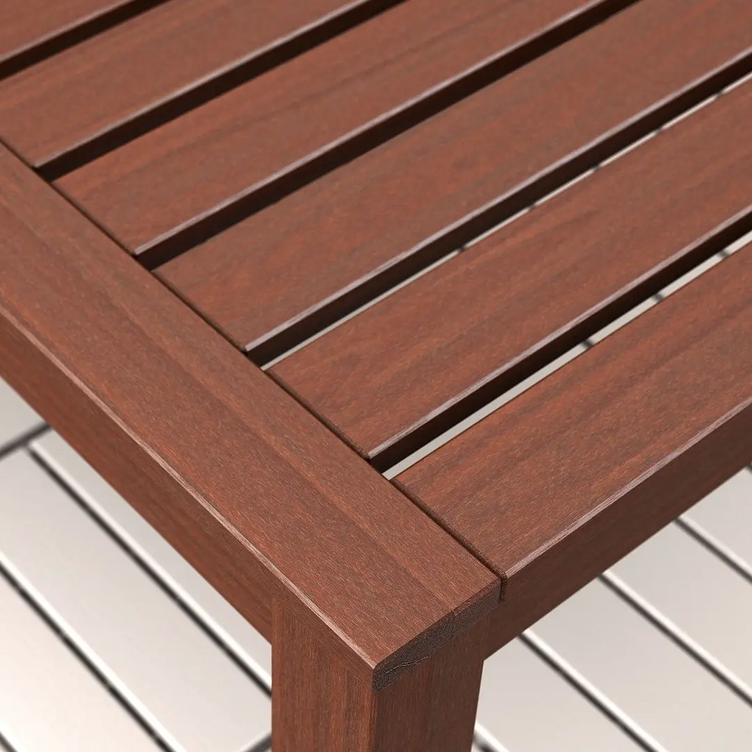 Set mobilier de gradina Ikea Applaro 8 scaune pliante/masa plianta (Vopsit Maro/Kuddarna Gri) - 6