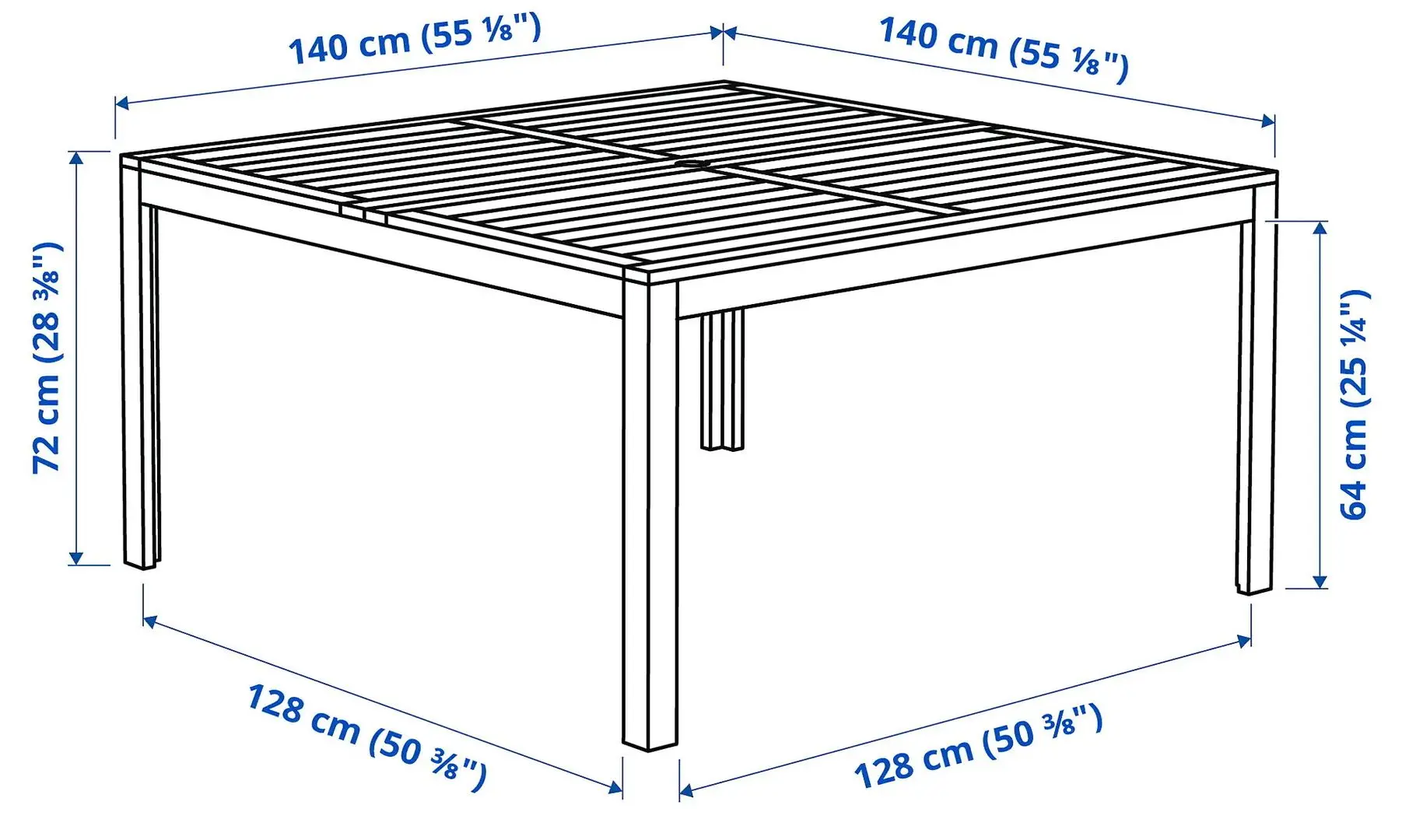 Set mobilier de gradina Ikea Applaro 8 scaune pliante/masa plianta (Vopsit Maro/Kuddarna Gri) - 10