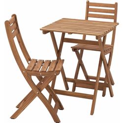 Set mobilier de gradina Ikea Askholmen 2 scaune/pliabil 60x62 (Maro Inchis) Thumb