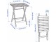 Set mobilier de gradina Ikea Askholmen 2 scaune/pliabil 60x62 (Maro Inchis)