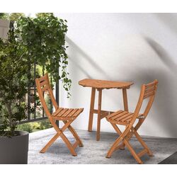 Set mobilier de gradina Ikea Askholmen 2 scaune/pliabil 70x44 (Maro Inchis)