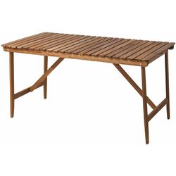 Set mobilier de gradina Ikea Askholmen 4 scaune/cu cotiere 143x75 (Maro Inchis) Thumb