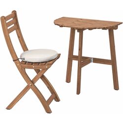 Set mobilier de gradina Ikea Askholmen/Froson/Duvholmen 1 scaun/pliabil 70x44 (Maro Inchis/Bej) Thumb