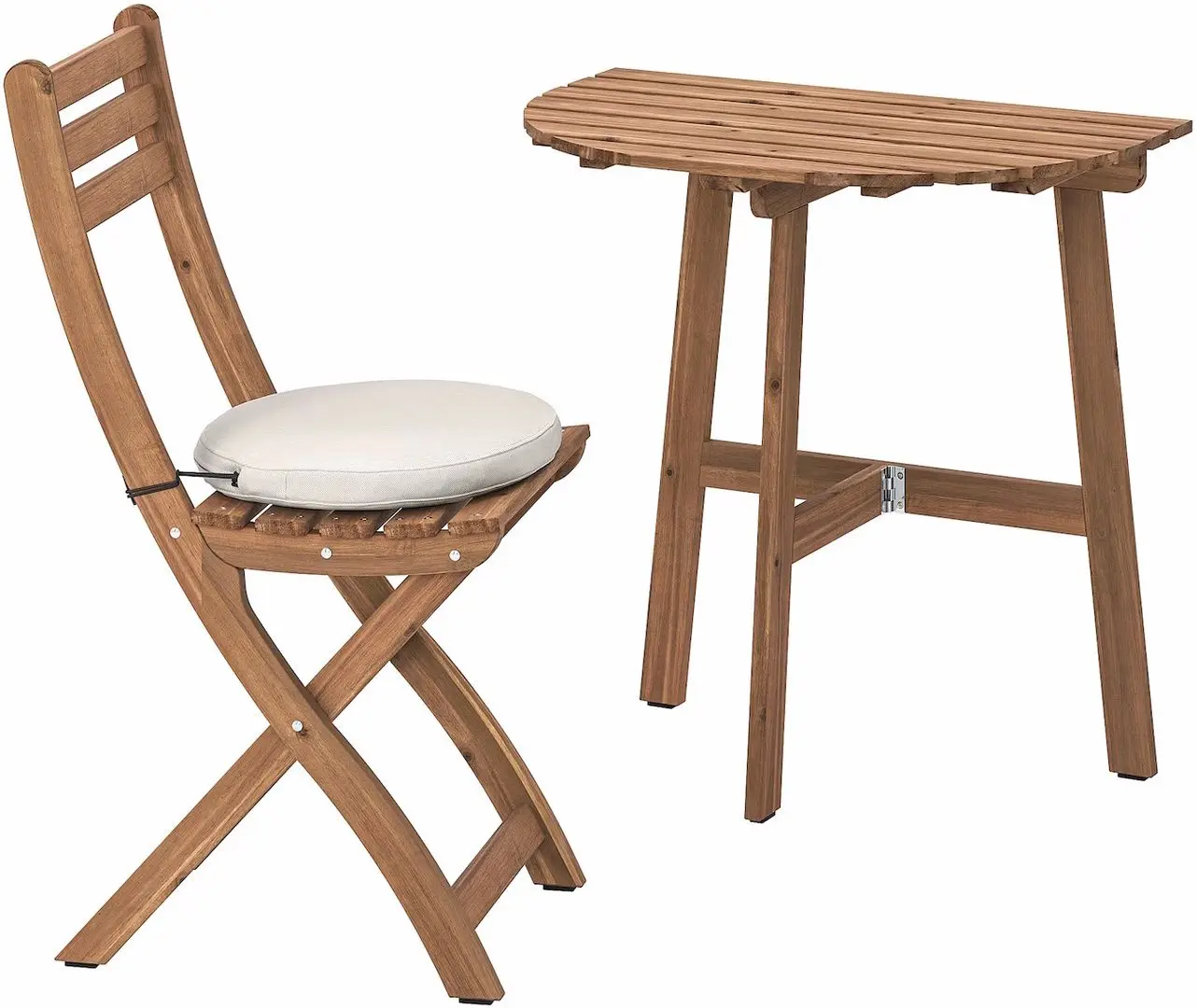 Set mobilier de gradina Ikea Askholmen/Froson/Duvholmen 1 scaun/pliabil 70x44 (Maro Inchis/Bej)