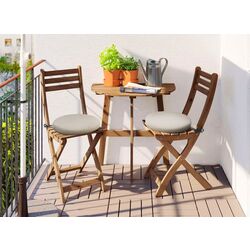Set mobilier de gradina Ikea Askholmen/Froson/Duvholmen 2 scaune/pliabil 70x44 (Maro Inchis/Bej)