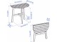 Set mobilier de gradina Ikea Askholmen/Froson/Duvholmen 2 scaune/pliabil 70x44 (Maro Inchis/Bej)