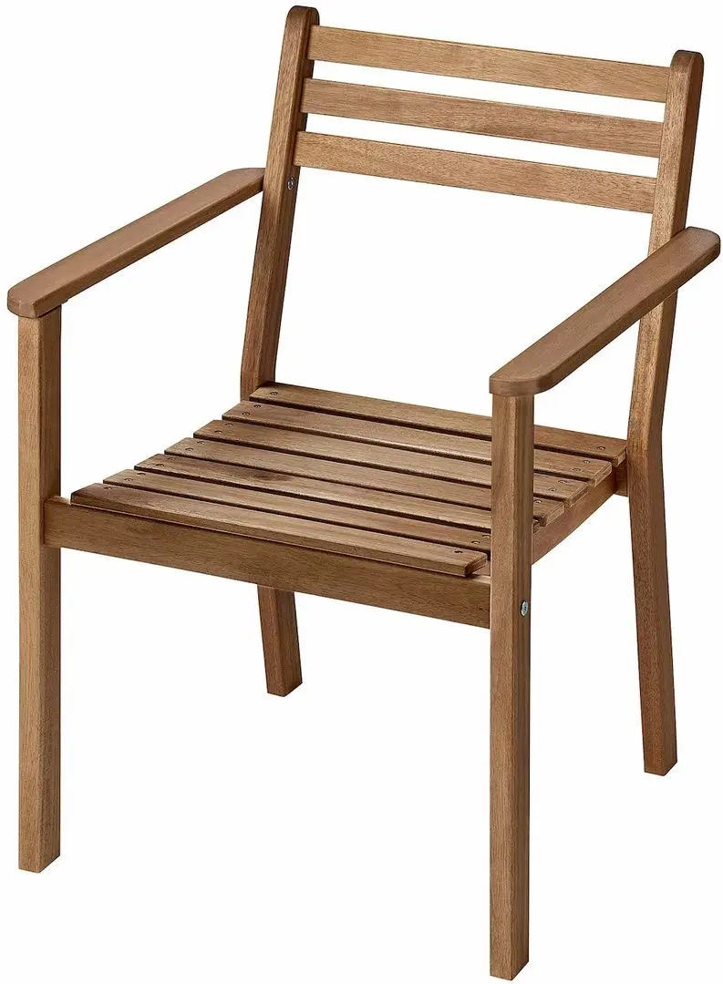 Set mobilier de gradina Ikea Askholmen/Froson/Duvholmen 4 scaune/cu cotiere 143x75 (Maro Inchis/Bej)