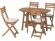 Set mobilier de gradina Ikea Askholmen/Froson/Duvholmen 4 scaune/pliabil 60x30 (Maro Inchis/Bej)