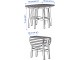 Set mobilier de gradina Ikea Askholmen/Froson/Duvholmen 4 scaune/pliabil 60x30 (Maro Inchis/Bej)