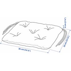 Set mobilier de gradina Ikea Askholmen/Klosan 4 scaune/cu cotiere 143x75 (Maro Inchis/Albastru) Thumb