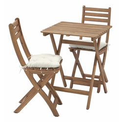 Set mobilier de gradina Ikea Askholmen/Kuddarna 60x62 (Maro inchis/Gri deschis-bej)
