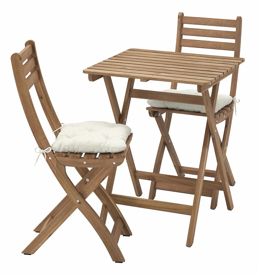 Set mobilier de gradina Ikea Askholmen/Kuddarna 60x62 (Maro inchis/Gri deschis-bej)