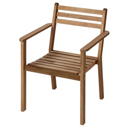 Set mobilier de gradina Ikea Askholmen/Kuddarna brate 143x75 (Maro inchis/Gri deschis-bej) Thumb