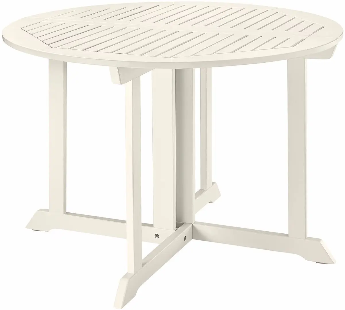 Set mobilier de gradina Ikea Bondholmen 4 scaune/cu cotiere 108cm (Alb-Bej)