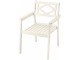 Set mobilier de gradina Ikea Bondholmen 4 scaune/cu cotiere 108cm (Alb-Bej)