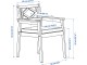 Set mobilier de gradina Ikea Bondholmen 4 scaune/cu cotiere 108cm (Alb-Bej)