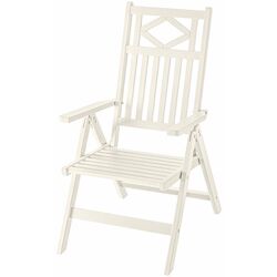 Set mobilier de gradina Ikea Bondholmen 4 scaune/pliabil 108cm (Alb-Bej) Thumb