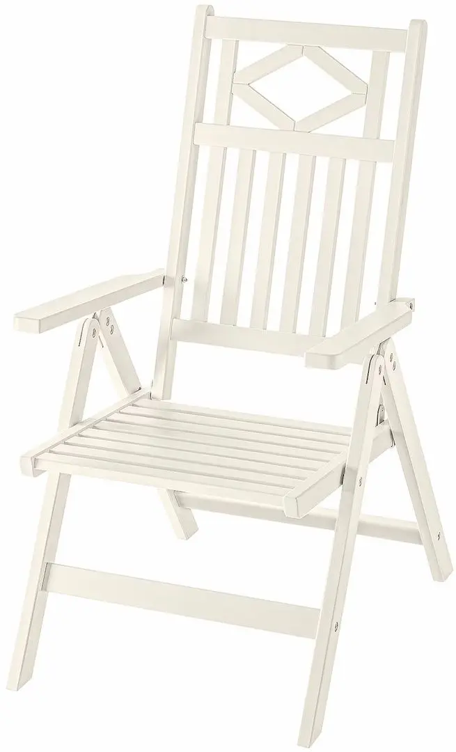 Set mobilier de gradina Ikea Bondholmen 4 scaune/pliabil 108cm (Alb-Bej)