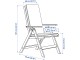 Set mobilier de gradina Ikea Bondholmen 4 scaune/pliabil 108cm (Alb-Bej)