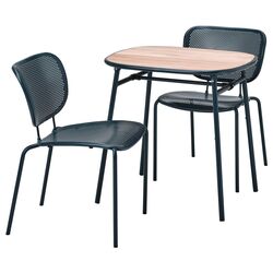 Комплект садовой мебели Ikea Duvskar 1+2 (Черно-синий/Эвкалипт)