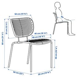 Комплект садовой мебели Ikea Duvskar 1+2 (Черно-синий/Эвкалипт) Thumb