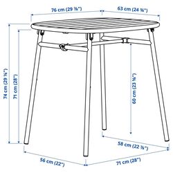 Комплект садовой мебели Ikea Duvskar 1+2 (Черно-синий/Эвкалипт) Thumb