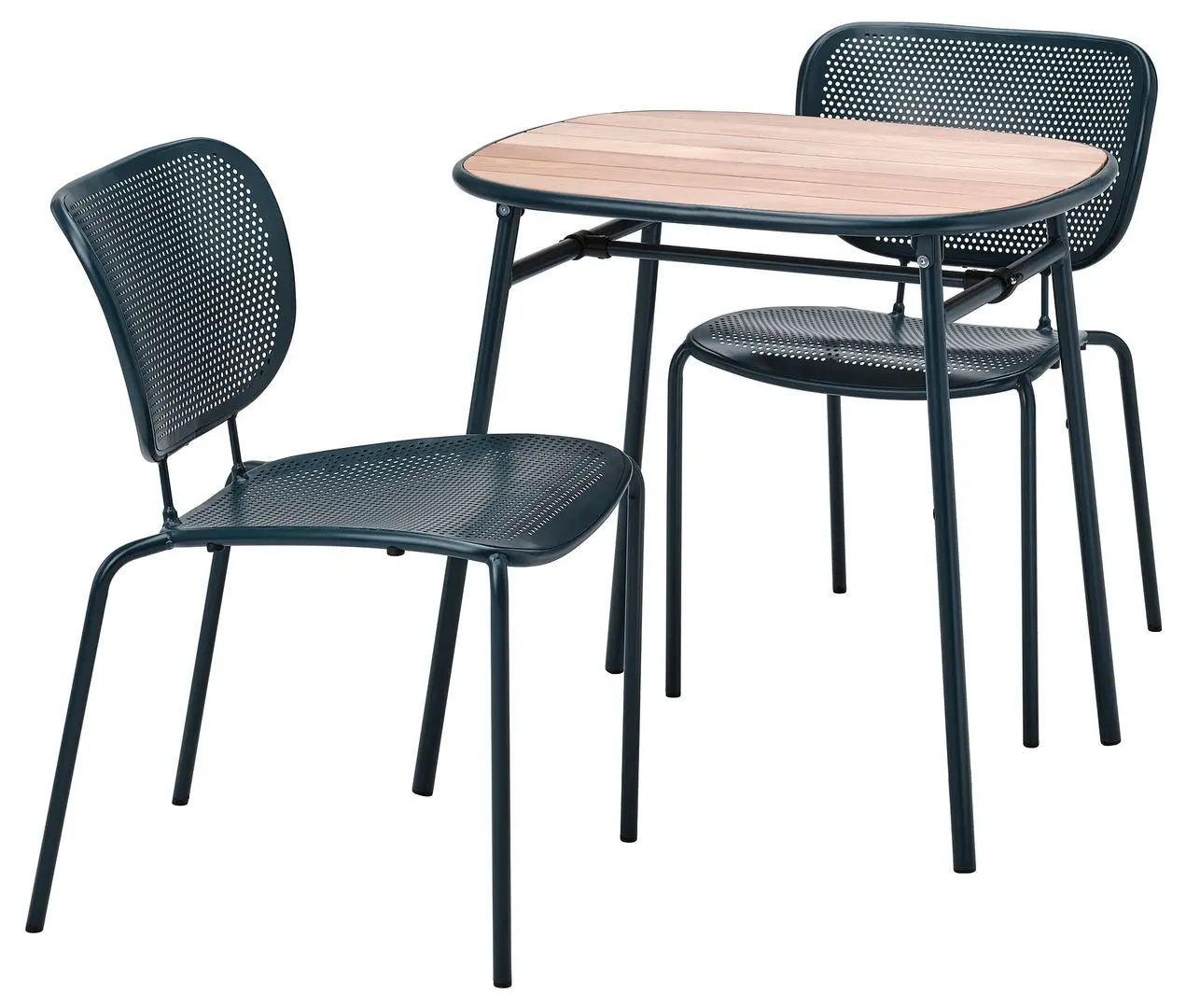 Комплект садовой мебели Ikea Duvskar 1+2 (Черно-синий/Эвкалипт)
