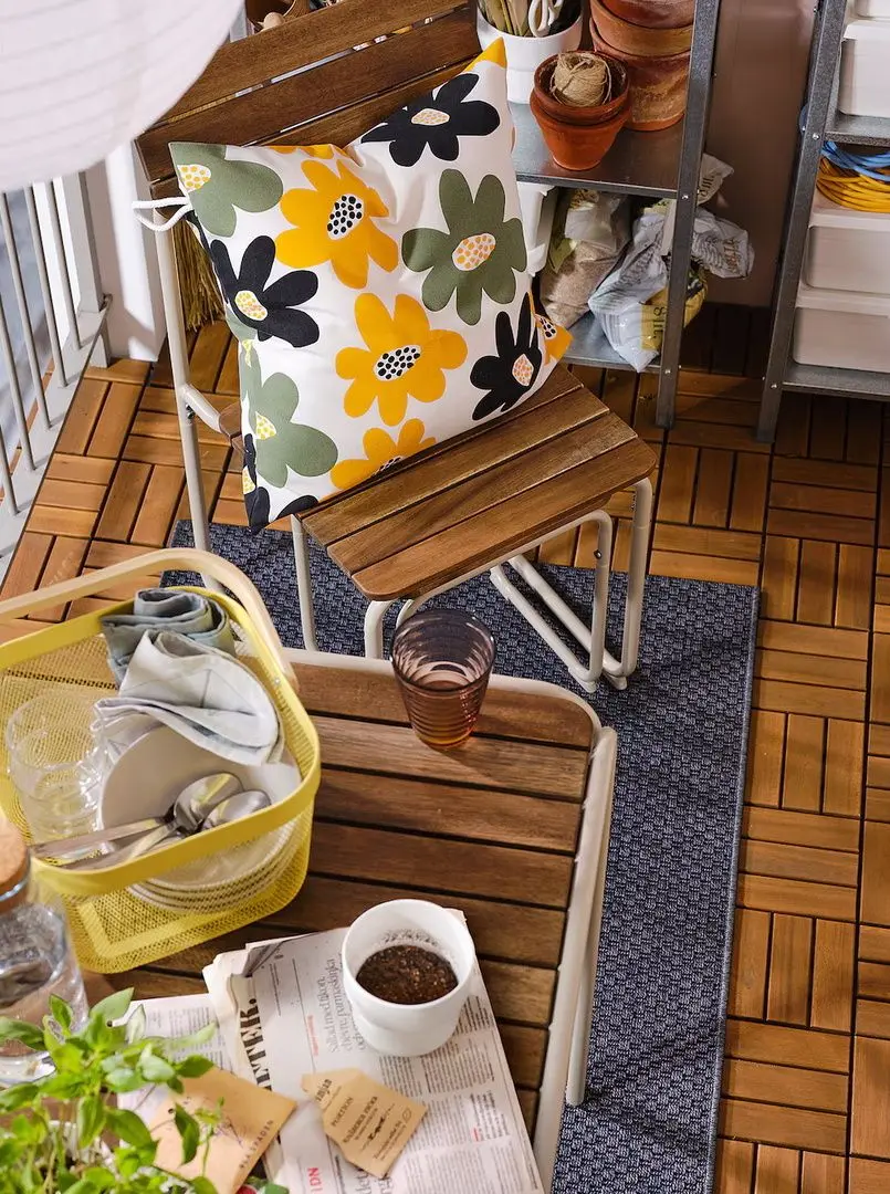 Set mobilier de gradina Ikea Furuon 2 scaune/2 taburete 75x56 (Maro)