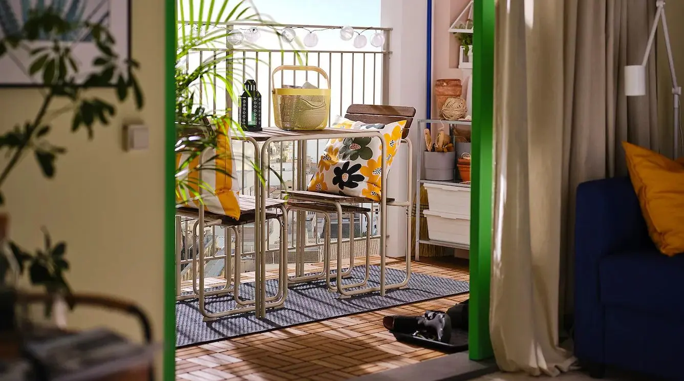 Set mobilier de gradina Ikea Furuon 2 scaune/2 taburete 75x56 (Maro)