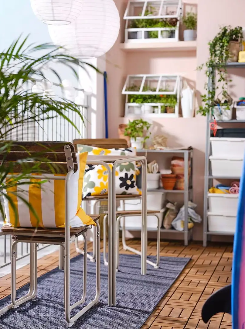 Set mobilier de gradina Ikea Furuon 2 scaune/2 taburete 75x56 (Maro)