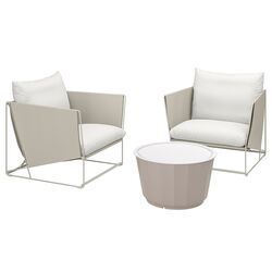 Set mobilier de gradina Ikea Havsten/Lagaskär 2 fotolii (Bej) Thumb