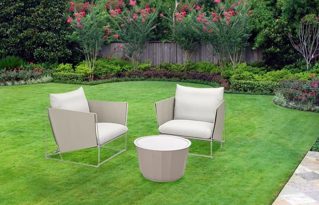 Set mobilier de gradina Ikea Havsten/Lagaskär 2 fotolii (Bej)