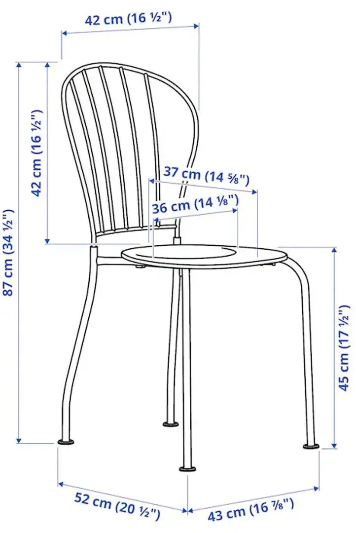 Set mobilier de gradina Ikea Lacko 2 scaune (Gri)