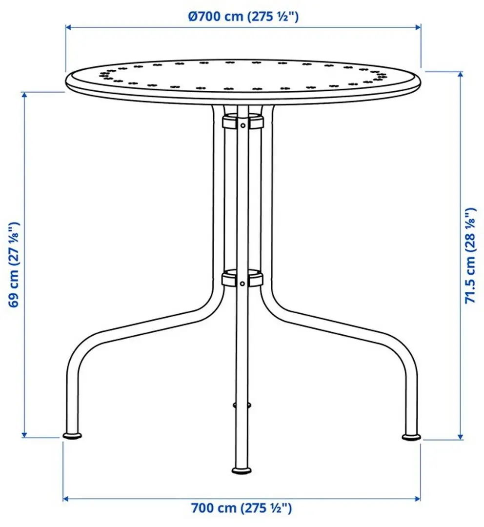 Set mobilier de gradina Ikea Lacko 2 scaune (Gri/Froson/Duvholmen Albastru)