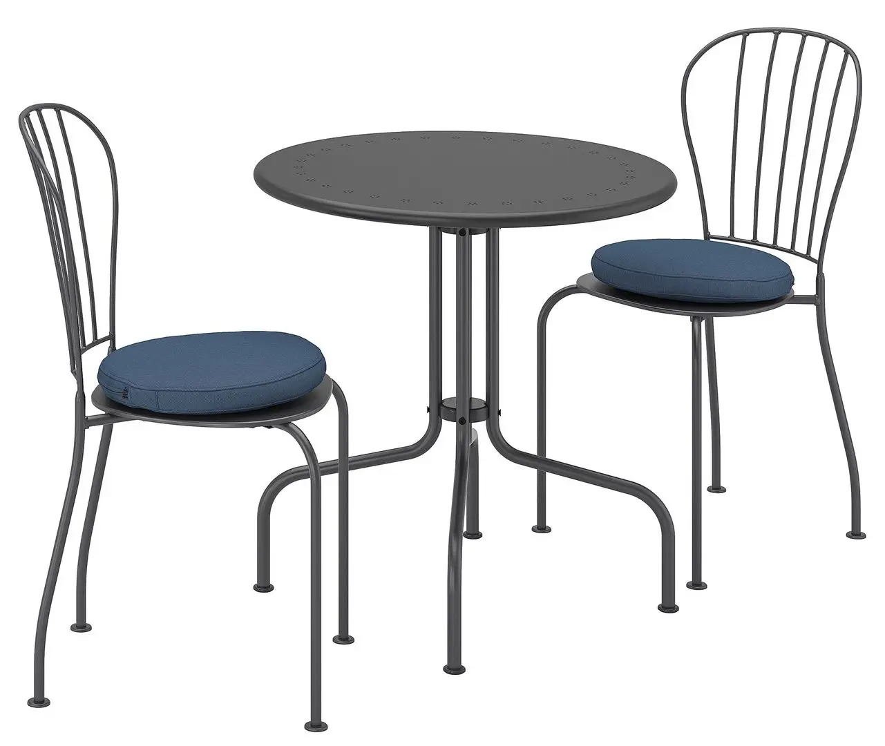 Set mobilier de gradina Ikea Lacko 2 scaune (Gri/Froson/Duvholmen Albastru)
