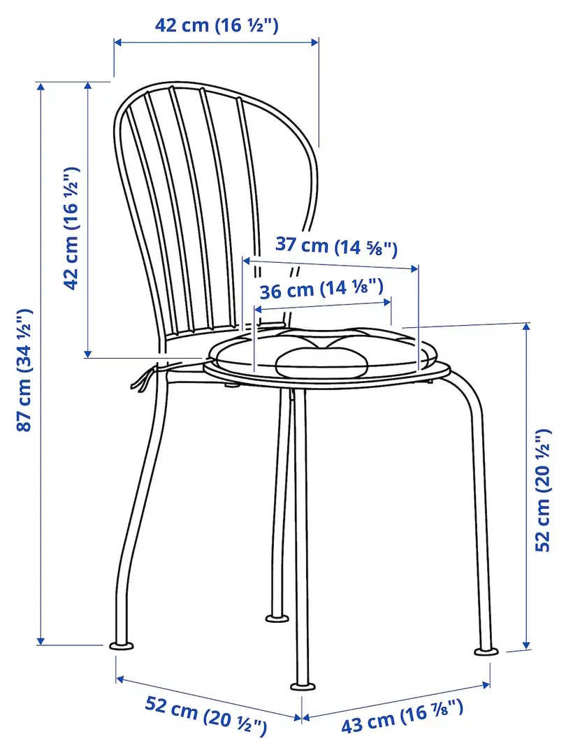Set mobilier de gradina Ikea Lacko/Kuddarna 70 (Gri/Gri deschis-bej)