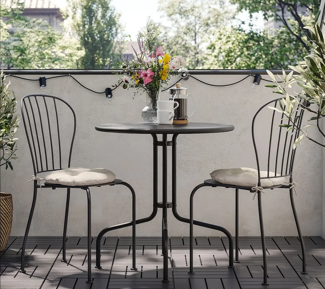 Set mobilier de gradina Ikea Lacko/Kuddarna 70 (Gri/Gri deschis-bej)