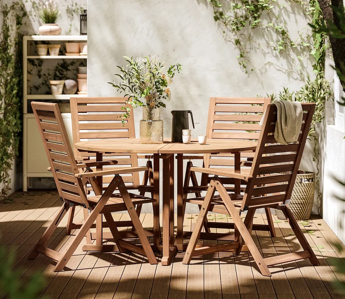 Set mobilier de gradina Ikea Nammaro 130 (Maro deschis)