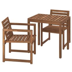 Set mobilier de gradina Ikea Nammaro 2 scaune 75 cm (Maro Deschis Vopsit) Thumb
